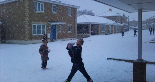 kids in snow