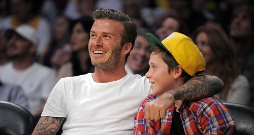 David Beckham and Brooklyn