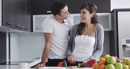 Couple In Kitchen