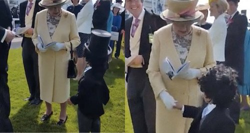 Queen Elizabeth Boy Handshake