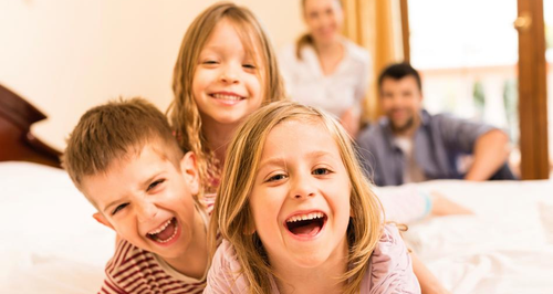 Family in Hotel