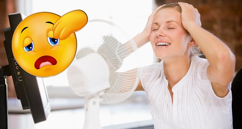 Hot woman with fan